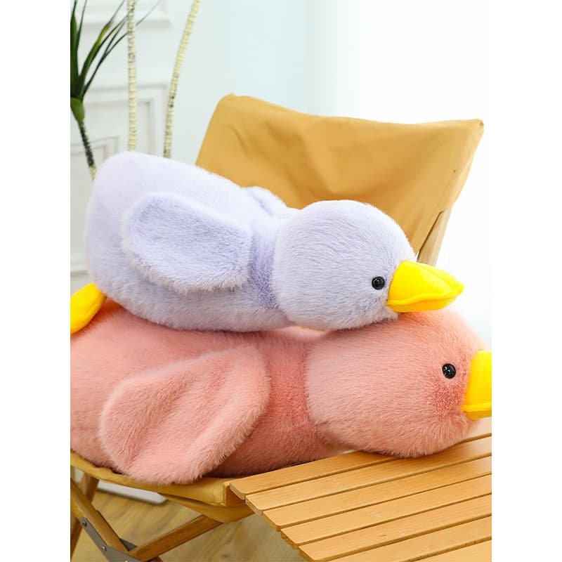 Bonito pato frito boneca brinquedo de pelúcia pequeno pato branco amarelo boneca dormir conforto boneca travesseiro pres