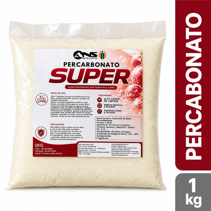 Percarbonato Super Oxigenação Enfervecente 1kg