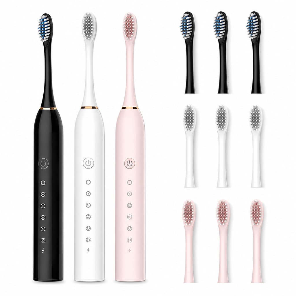 Escova de Dentes Elétrica IPX7 Recarregável para Higiene Oral