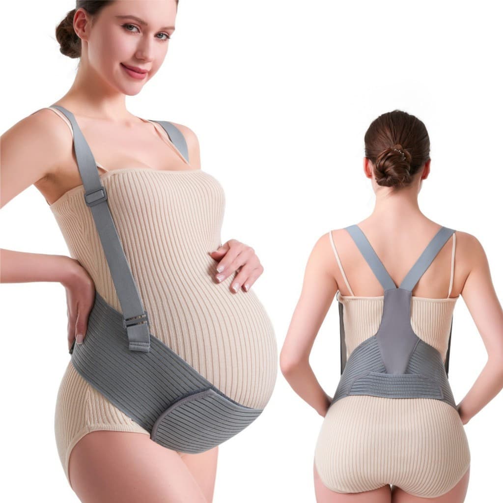 Cinto de suporte abdominal pré-natal, cinta de ombro para grávidas, cinto de correção em forma de U para a metade e fina