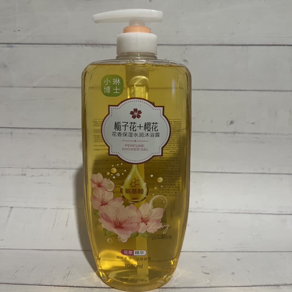 Dr. Xiaolin Floral Lubrificante Pele Gel de Banho Gardenia Flor de Cerejeira Fragrância de Longa Duração 1080ml Garrafa