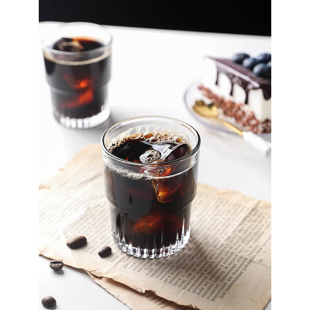 Xícara de café de vidro temperado importado, resistente ao calor, xícara de café expresso, fermentação fria, latte, sujo