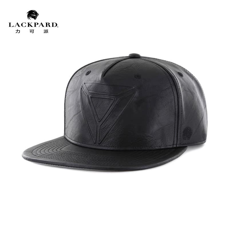 Lackpard Board boné masculino primavera outono boné de beisebol de couro preto aba plana boné na moda street wear chapéu