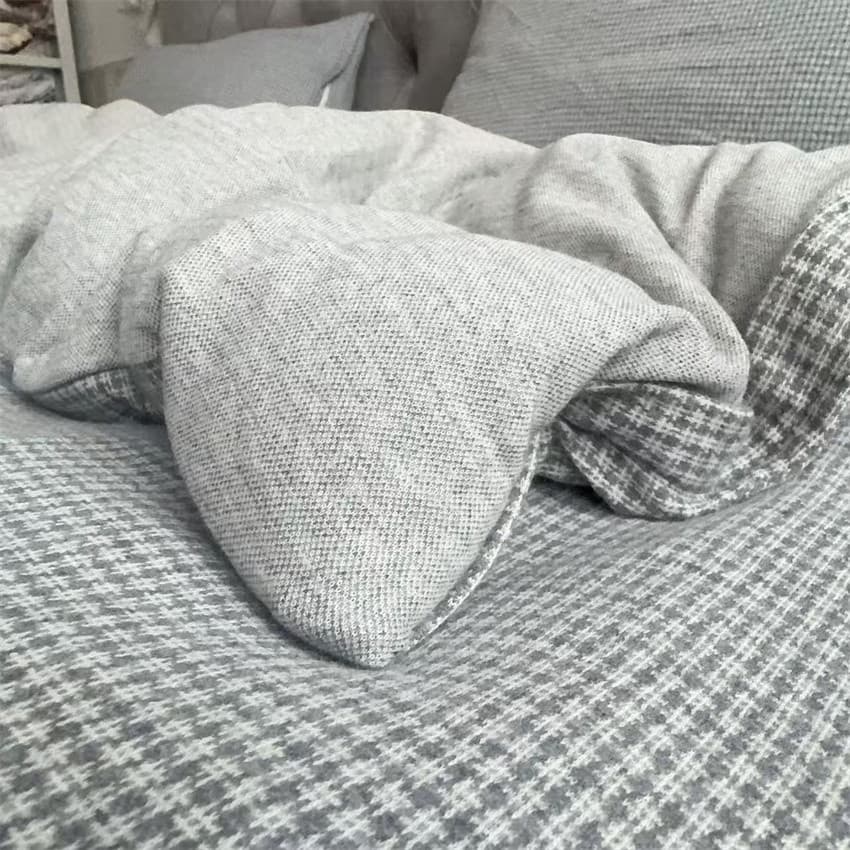 Comércio exterior novo produto outono inverno puro algodão malha algodão lã conjunto de quatro peças quente fio-tingido
