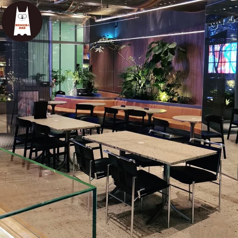 Medieval italiano minimalista de aço inoxidável simples Designer cadeira Retro Casual café leite loja chá sela cadeira j