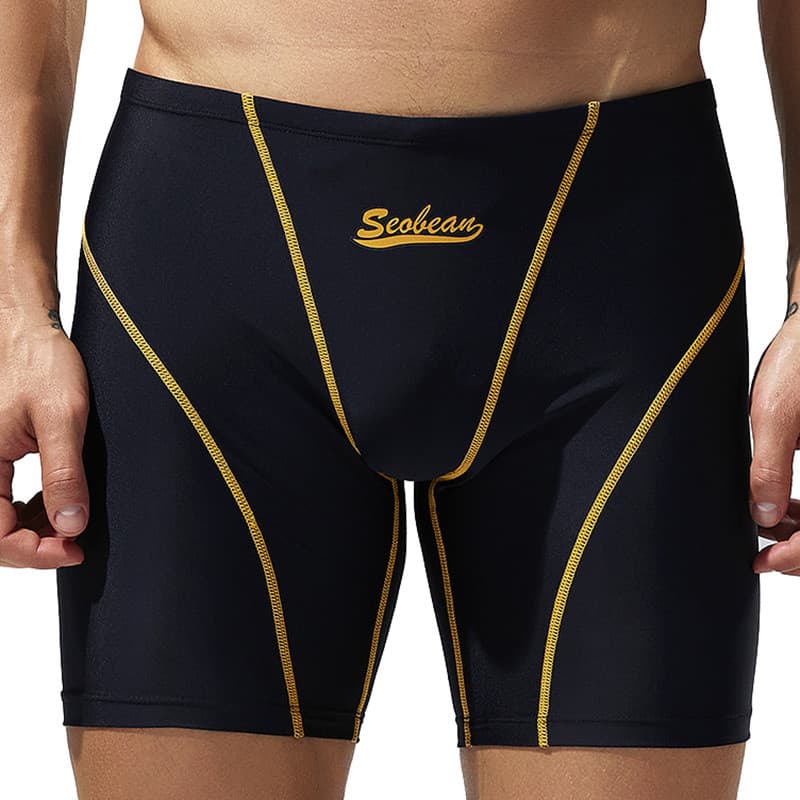 SEOBEAN SEOBEAN Boxer masculino longo mergulho shorts surf natação shorts primavera quente Wading Sweatpants