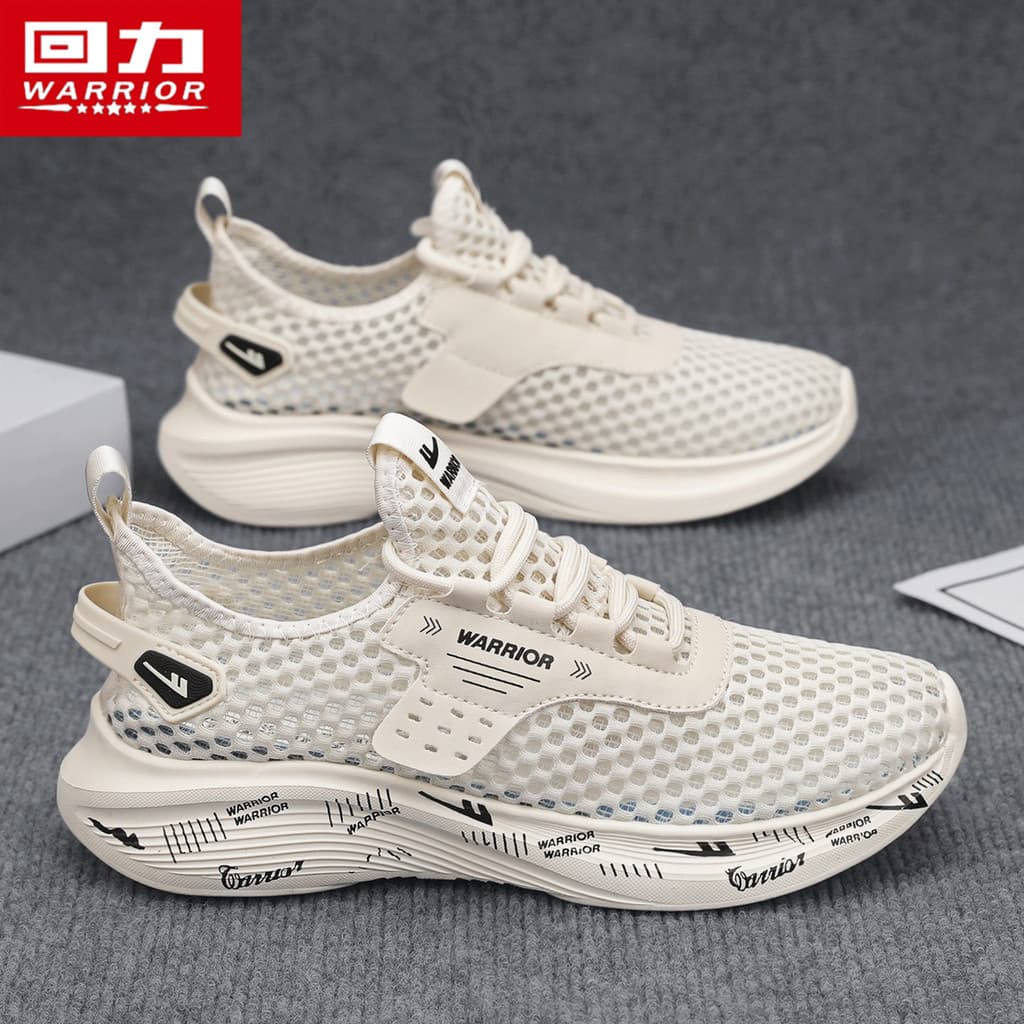 Puxar para trás sapatos masculinos 2026 novo estilo verão respirável malha tênis sola macia luz Casual tênis de corrida