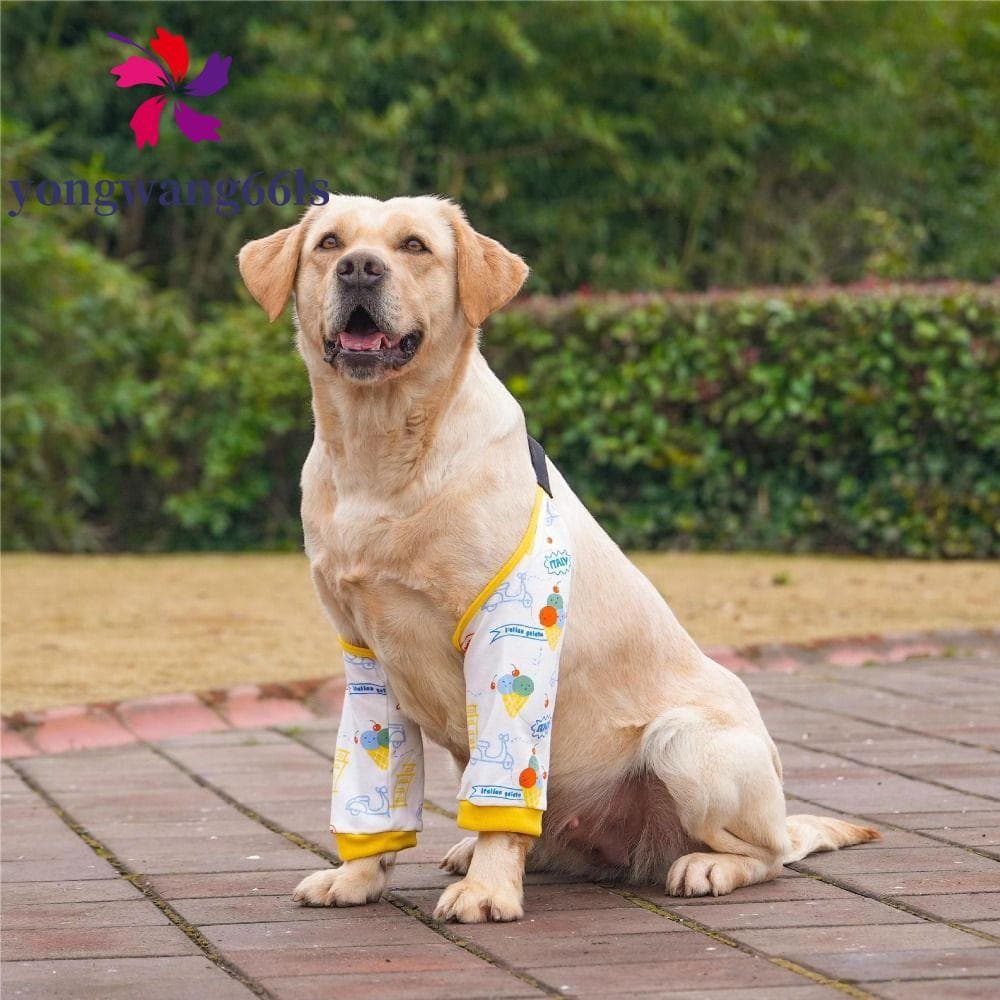 Protetor De Cotovelo Para Cães YONGWANG , Mangas Com Padrão De Desenho Animado , Joelheiras Macias Animais De Estimação