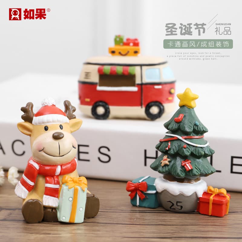 Enfeites de natal decorações criativo boneco de neve Elk casa ornamentos americano bonito dos desenhos animados pequenos