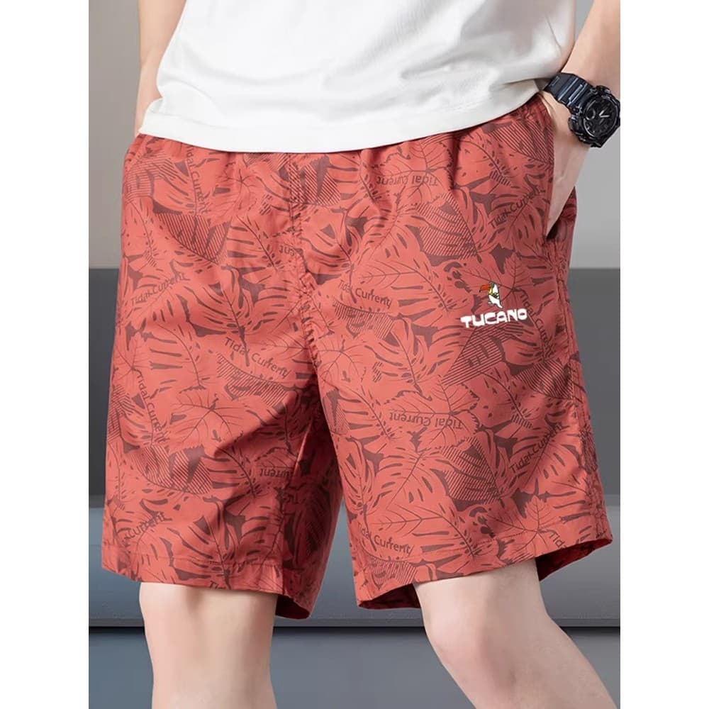 Woodpecker puro algodão Shorts masculino 2026 verão novo estilo camuflagem calças de praia esportes soltos casuais calça