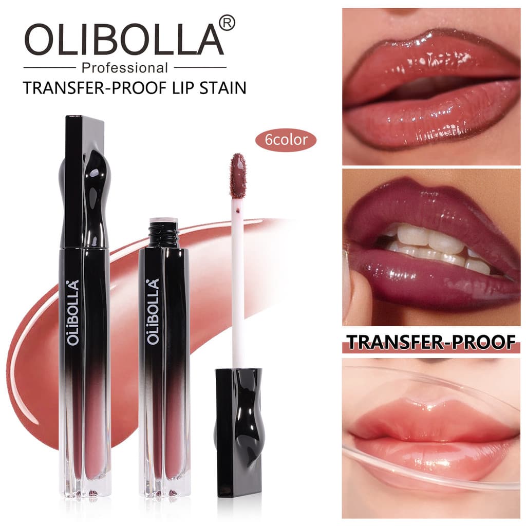 OLIBOLLA Espelho Brilho De Água Esmalte Labial Copo Antiaderente À Prova D'hidratante Lip Gloss Atacado Glaze