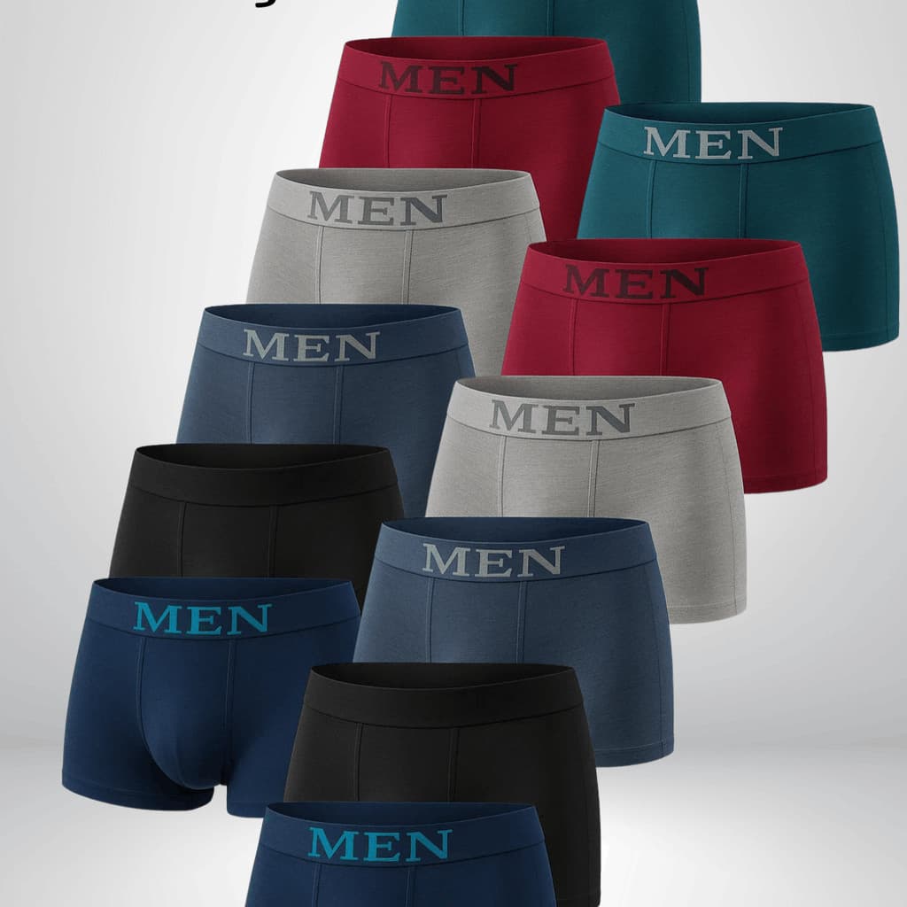 kit 12 ou 6 cuecas Masculinas de Microfibra, disponível em opções com 6 ou 12 unidades