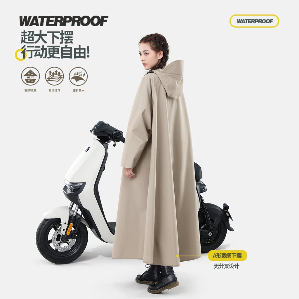 Capa de chuva alemã longa, corpo inteiro, à prova de chuva, Poncho de separação de carro, peça única, espessada, veículo
