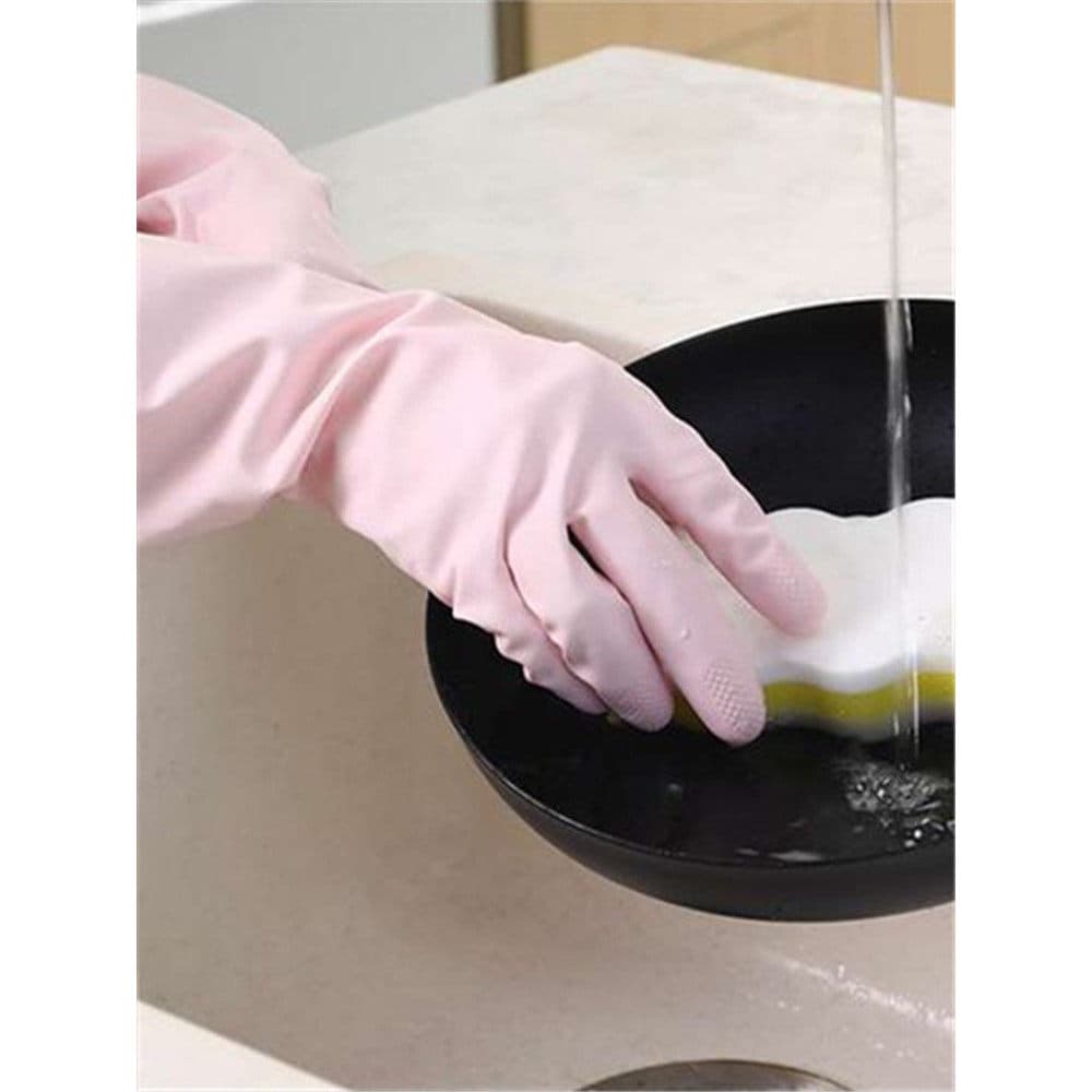 Cozinha japonesa lavar louça luvas antiderrapantes à prova dwaterproof água borracha inverno velo durável lavanderia eng