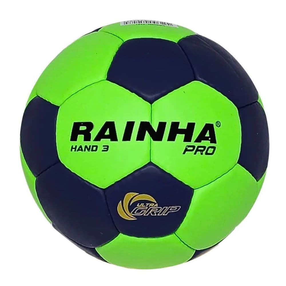 Bola Handebol Masculino Rainha 3 Pro Costurada Verde e Azul