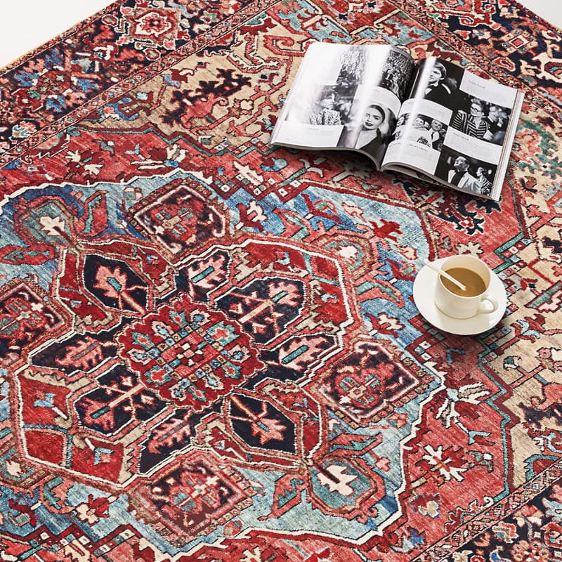 [Novo produto] Tapete de sala de estar estilo étnico persa impresso sofá doméstico mesa de centro cobertor quarto tapete