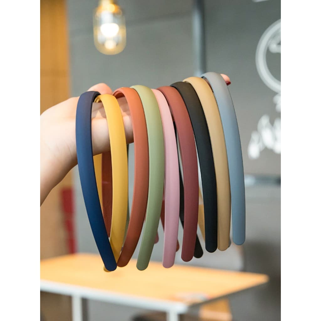 Textura fosca Morandi cor crianças bandana Hairpin acessórios de cabelo japão coreia ins simples rosto lavagem pressão b