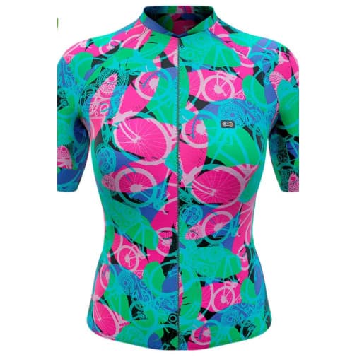 CAMISA DE CICLISMO FEMININA MÁRCIO MAY FUNNY NEON EUPHORIA