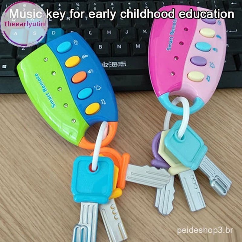 Baby Remote Control Chave Musical Para Carros De Bebê De Brinquedo Chanin Light Play Education Keychain br