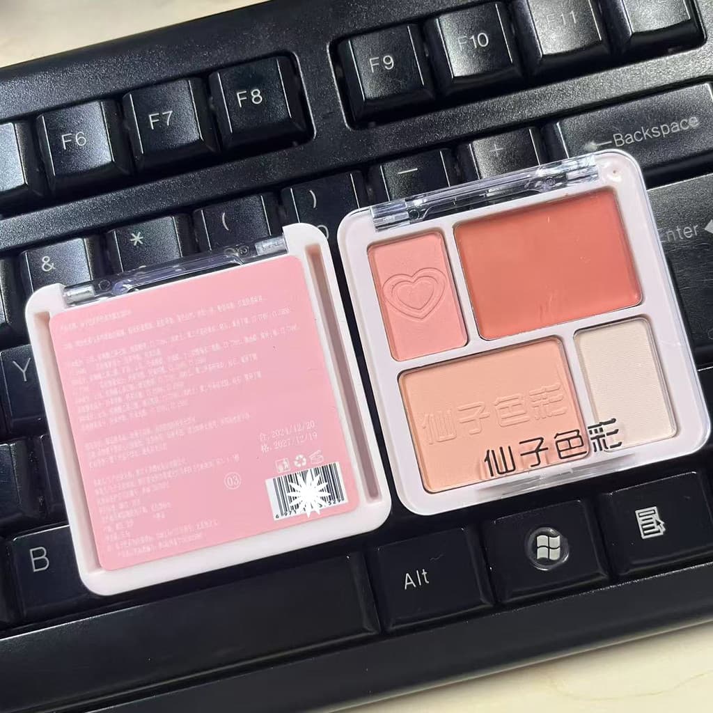 Cor de fada início oito meninas Blush de quatro cores expansão de disco alto integrado fosco rosa estilo coreano superfí