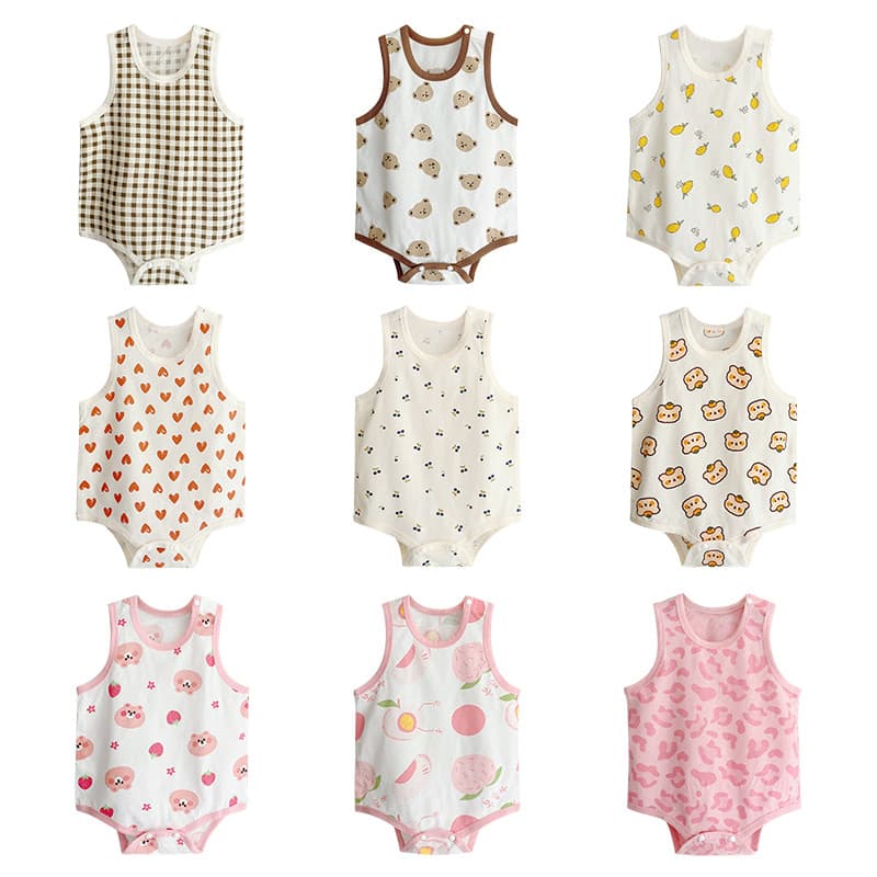 Bebê puro algodão colete roupas de bebê meninos meninas recém-nascidos 0-2 anos de idade estilo fino exterior usar sem m