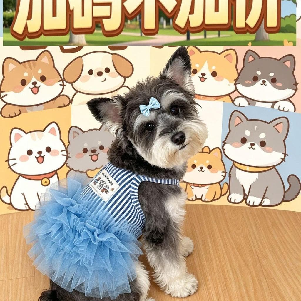 Gato cão Universal Pettiskirt estilingue respirável confortável Bichon Pomeranian Teddy Schnauzer gato bonito roupas de
