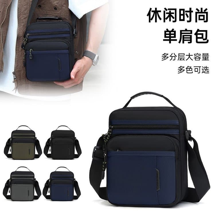 Outono inverno novo estilo bolsa de ombro masculina moda Multi-camadas de armazenamento saco do mensageiro Oxford pano n