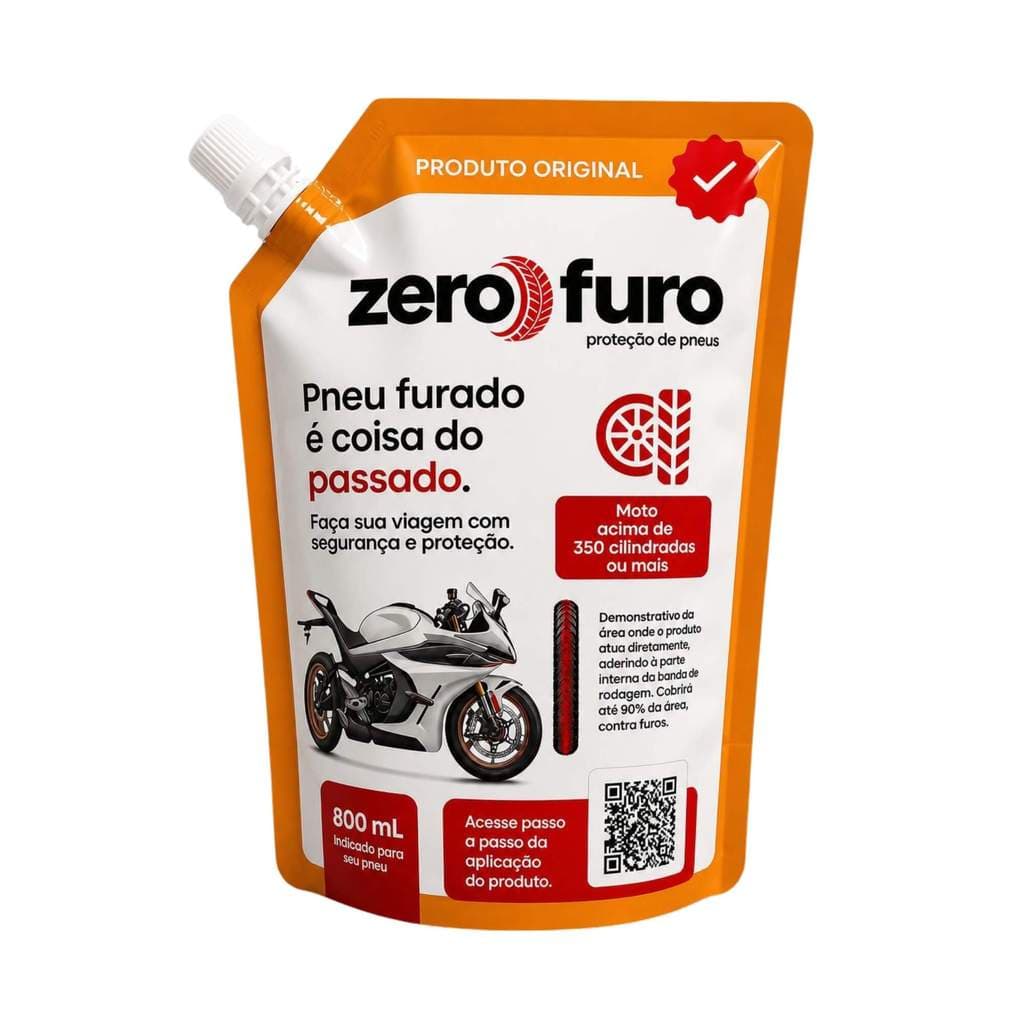 Selante para Pneu 800ml Moto acima de 350 cilindradas Zero Furo - ZF0800M