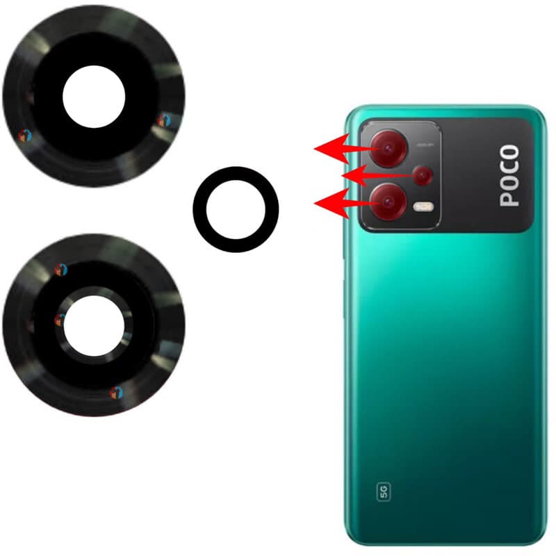 Vidro da Câmera Xiaomi Poco X5 Lente da Câmera Traseira