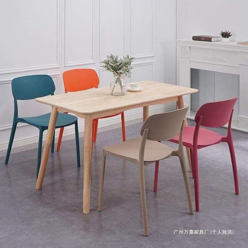 Cadeira de plástico encosto adulto simples cadeira de jantar engrossado recentemente simples banco de mesa doméstico Nor