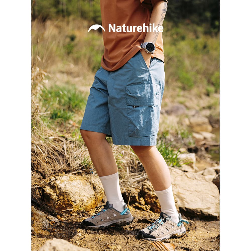 Naturehike Naturehike Shorts de secagem rápida de cor sólida 2025 verão masculino caminhadas ao ar livre esportes calças