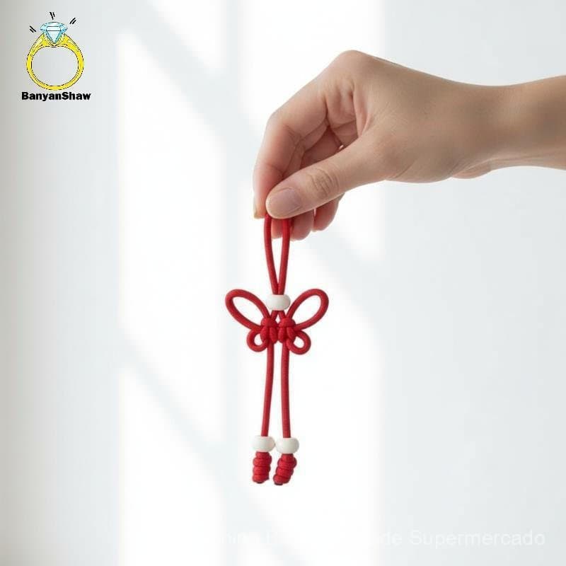 1 chaveiro de corda trançada, pingente de bolsa em formato de borboleta feito à mão, acessório DIY, decoração elegante,
