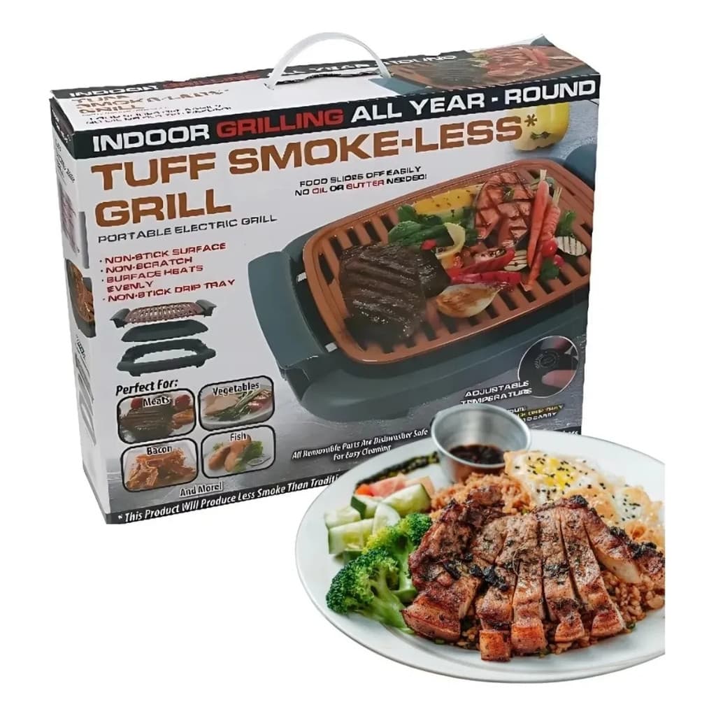 Churrasqueira Elétrica Sem Fumaça Grelha Grill Ceramica