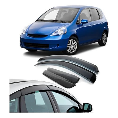 Calha De Chuva Acrilica Fumê Fit 2003 A 2008 4 Portas