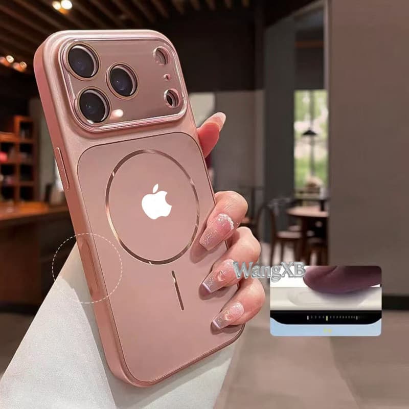 Nova Capa Protetora Magnética Gradiente laser Para iPhone 17 , 16 , 15 , 14 , 13 Pro Max Com Tecnologia MagSafe Resistên