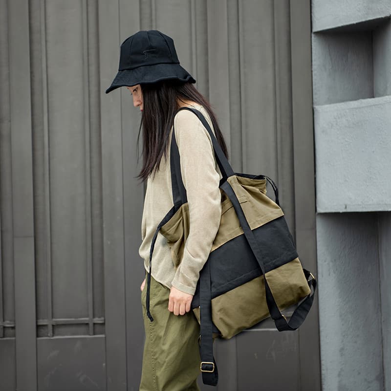 Chengxin bolsa feminina com costura Original, estilo Casual, cordão, dupla utilização, bolsa de ombro de grande capacida