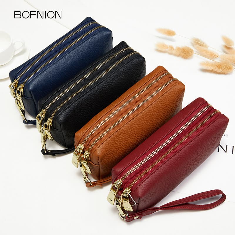 Bolsa de embreagem feminina pode conter telefone móvel bolsa de embreagem de couro genuíno bolsa de telefone móvel alça