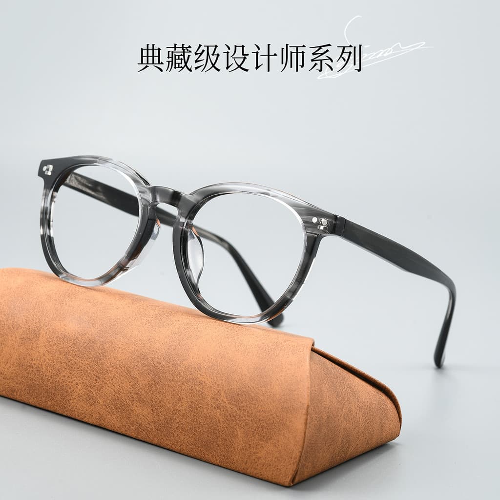 Baishifen outono inverno novo estilo GG6014F placa Retro óculos quadro miopia masculino Danyang óculos atacado