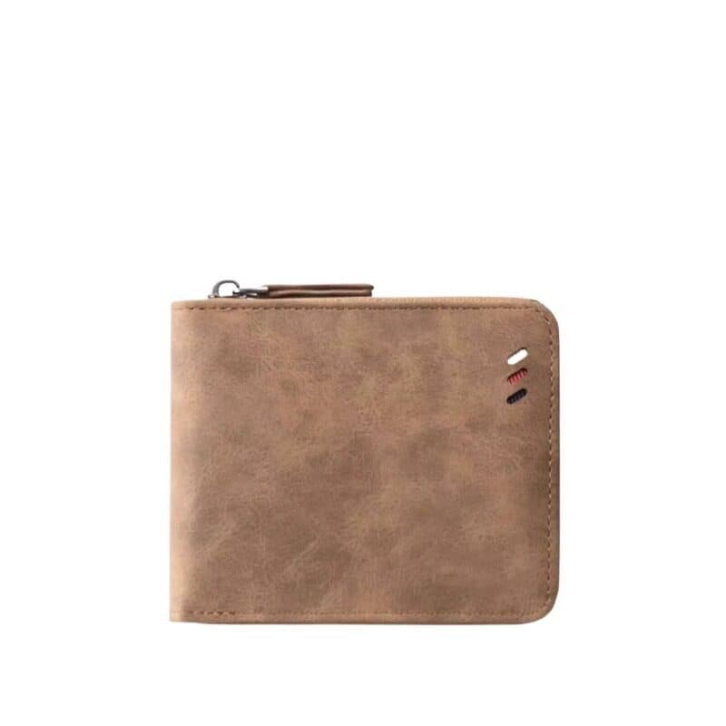 carteira masculina com ziper carteira masculina 2025 novo estilo carteira com zíper masculino Retro High-End bolsa de mo