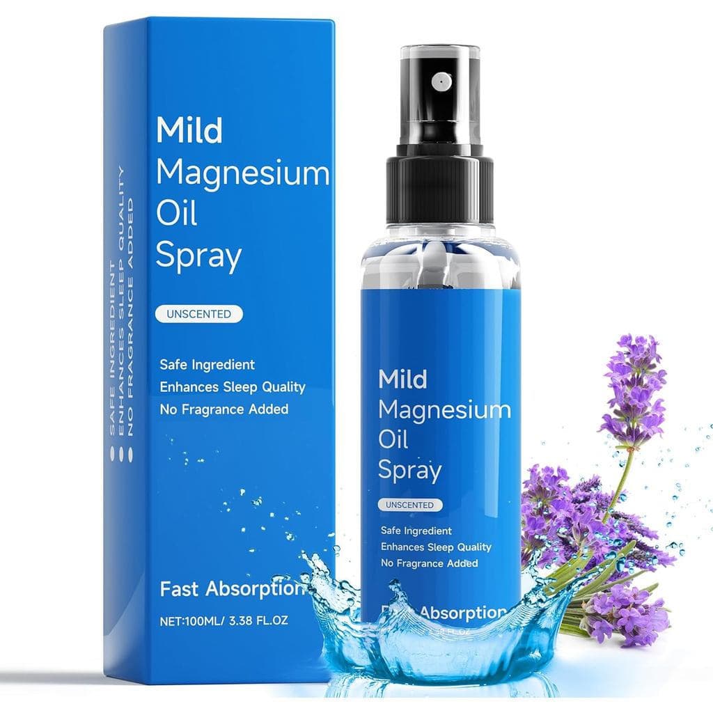 Spray de Óleo de Magnésio Puro, Spray Tópico de Magnésio de Força Extra, Ingredientes Naturais e Rápida Absorção, Óleo d