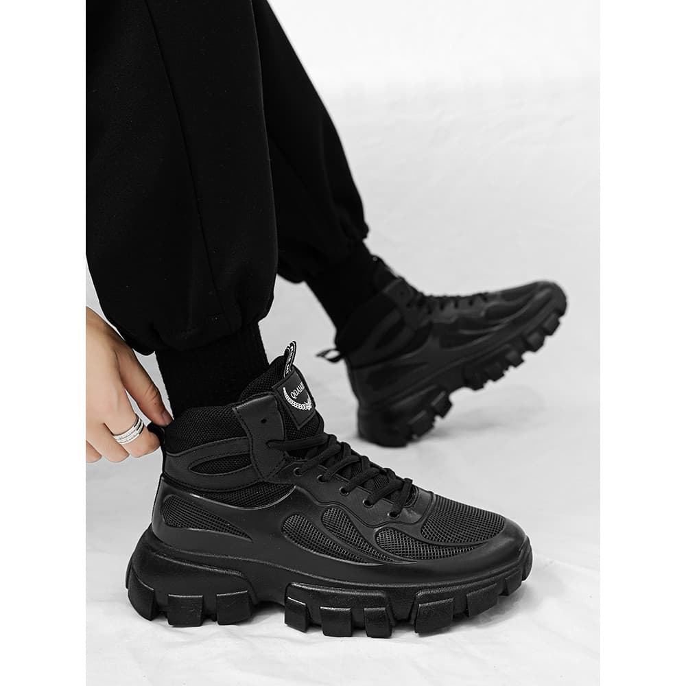Sapatos Super com aumento de altura masculino 12cm outono ao ar livre antiderrapante resistente ao desgaste à prova d'ág