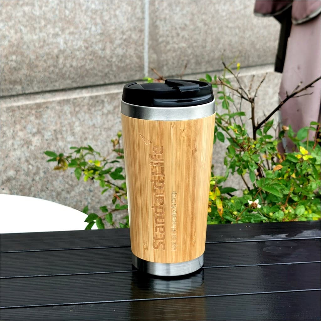Concha de bambu 304 forro de aço inoxidável de alta qualidade copo térmico do carro copo de água caneca de café T12