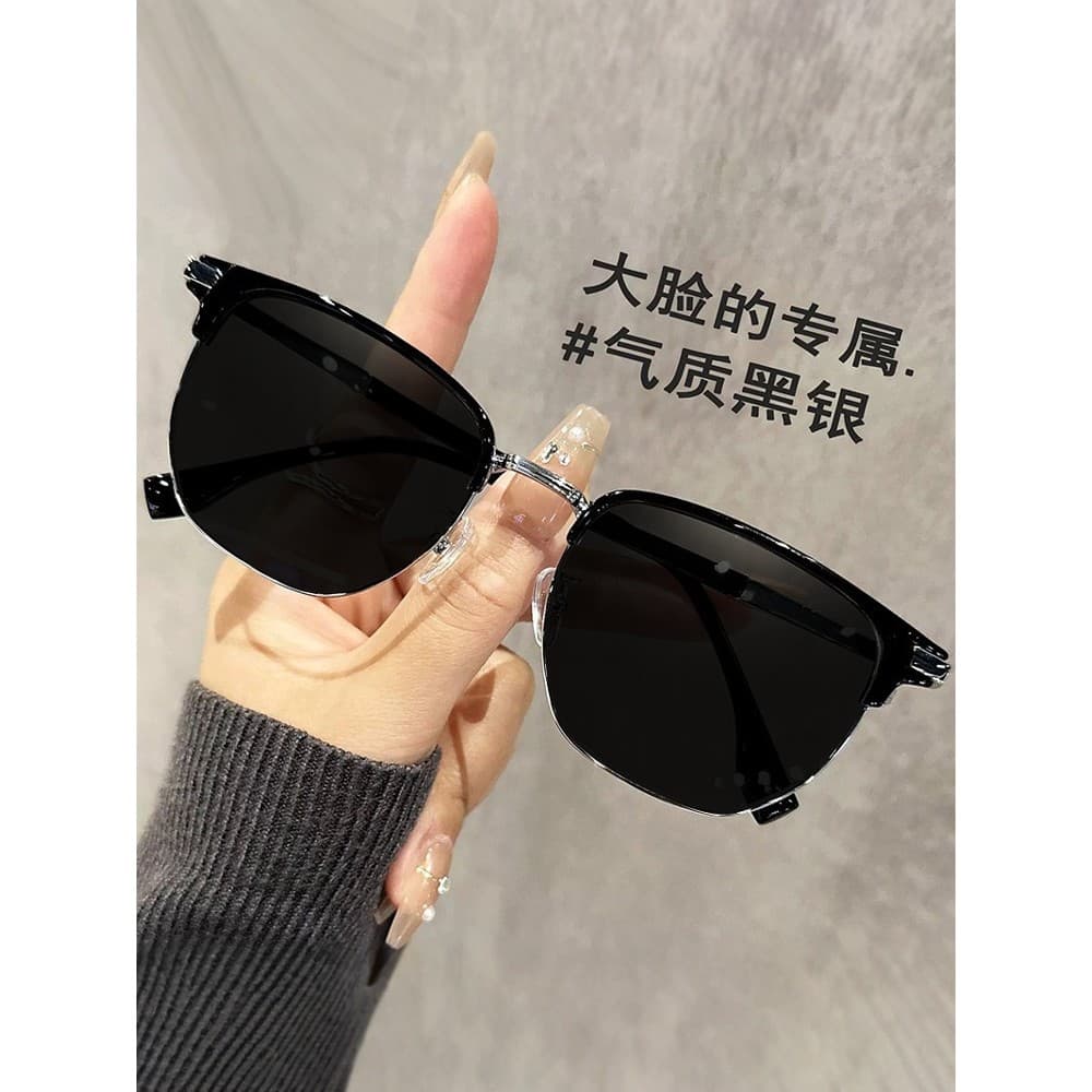 Novo nicho Retro masculino de alta aparência anti-ultravioleta pequeno quadrado óculos de sol americano clássico anti-fo