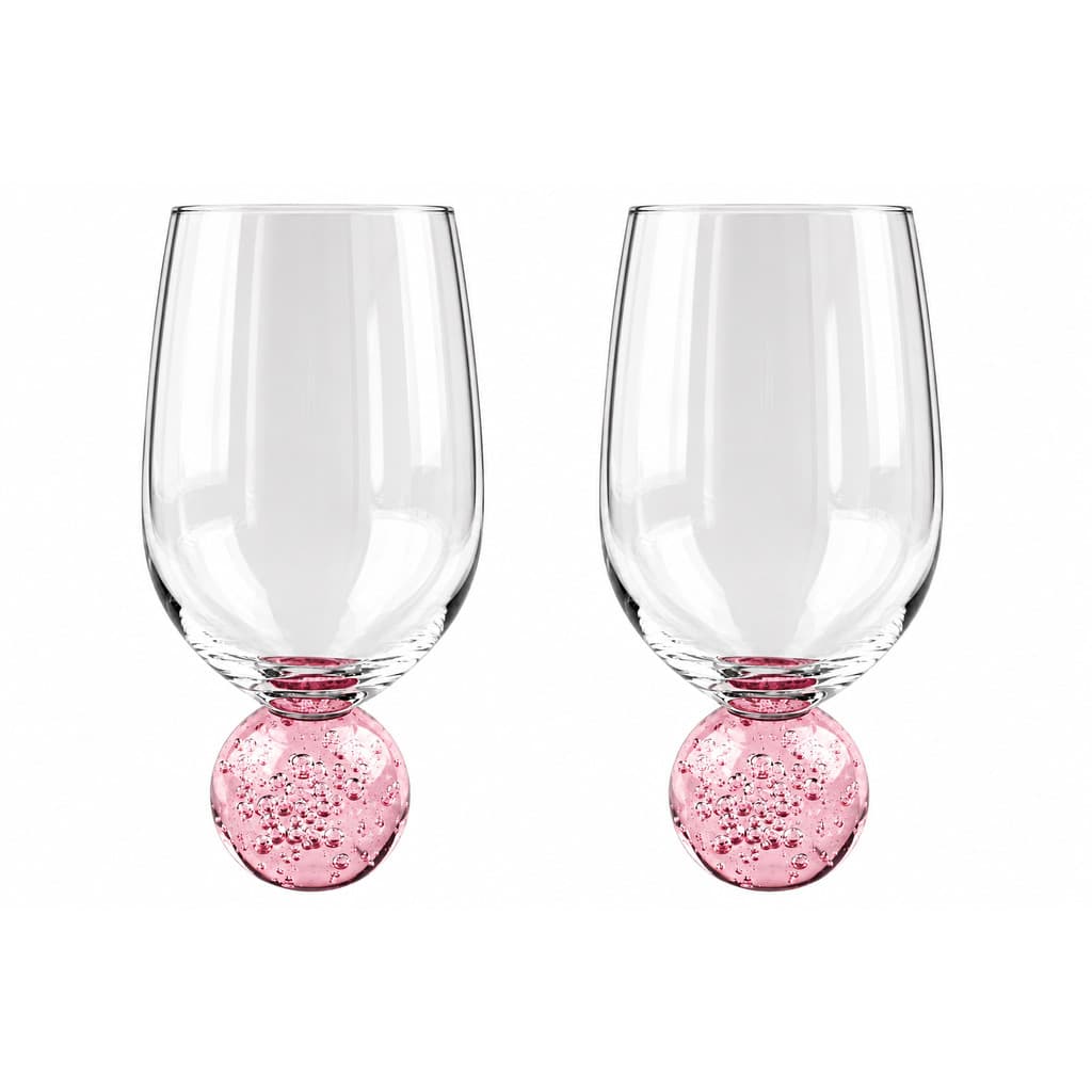 Kit 2 Taças De Vidro Bubble Orbe Base Esfera 400ml Vinho Drink Tuut Original Rosé Copo Pé De Bola Tendência Pinterest