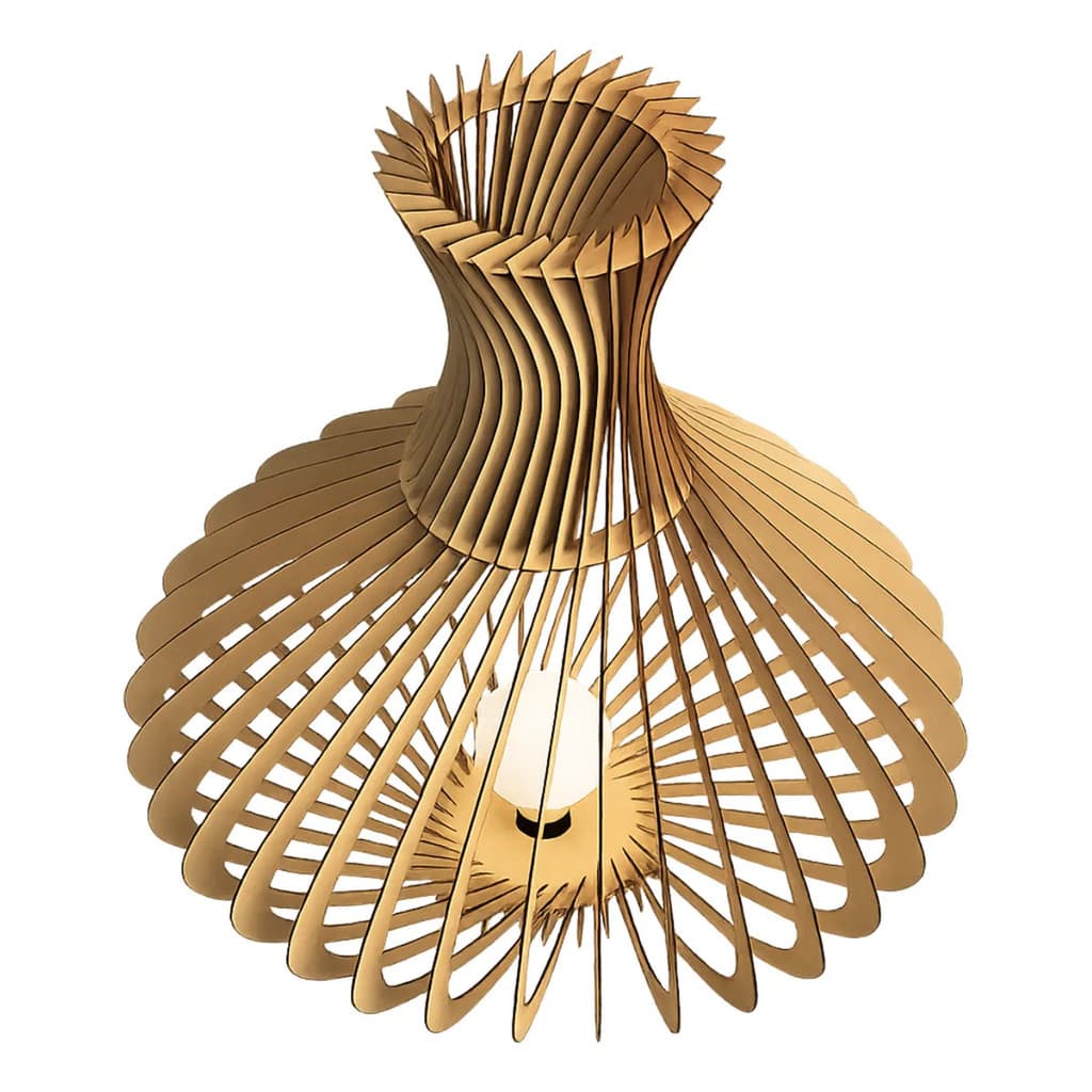 Luminária De Chão Grande Estilo Tribal MDF E27 Bivolt Decorativa Moderna Para Sala Quarto Escritório