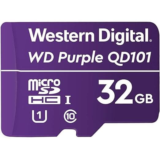 Cartão de Memória MicroSD 32GB WD Purple Western Digital para CFTV Classe 10 100MB/s