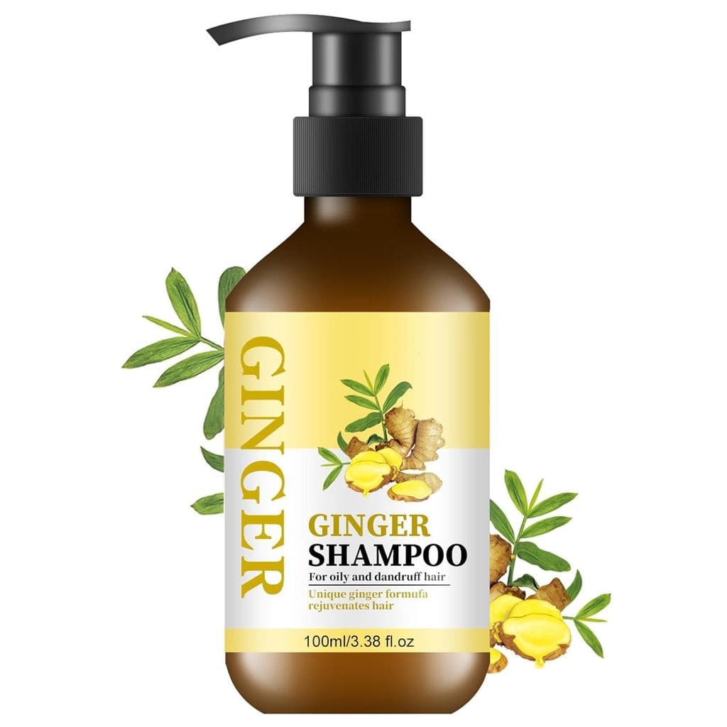 Shampoo de Gengibre para Cabelos, Shampoo Natural de Gengibre Anticaspa para Controle da Queda de Cabelo, Limpeza, Hidra
