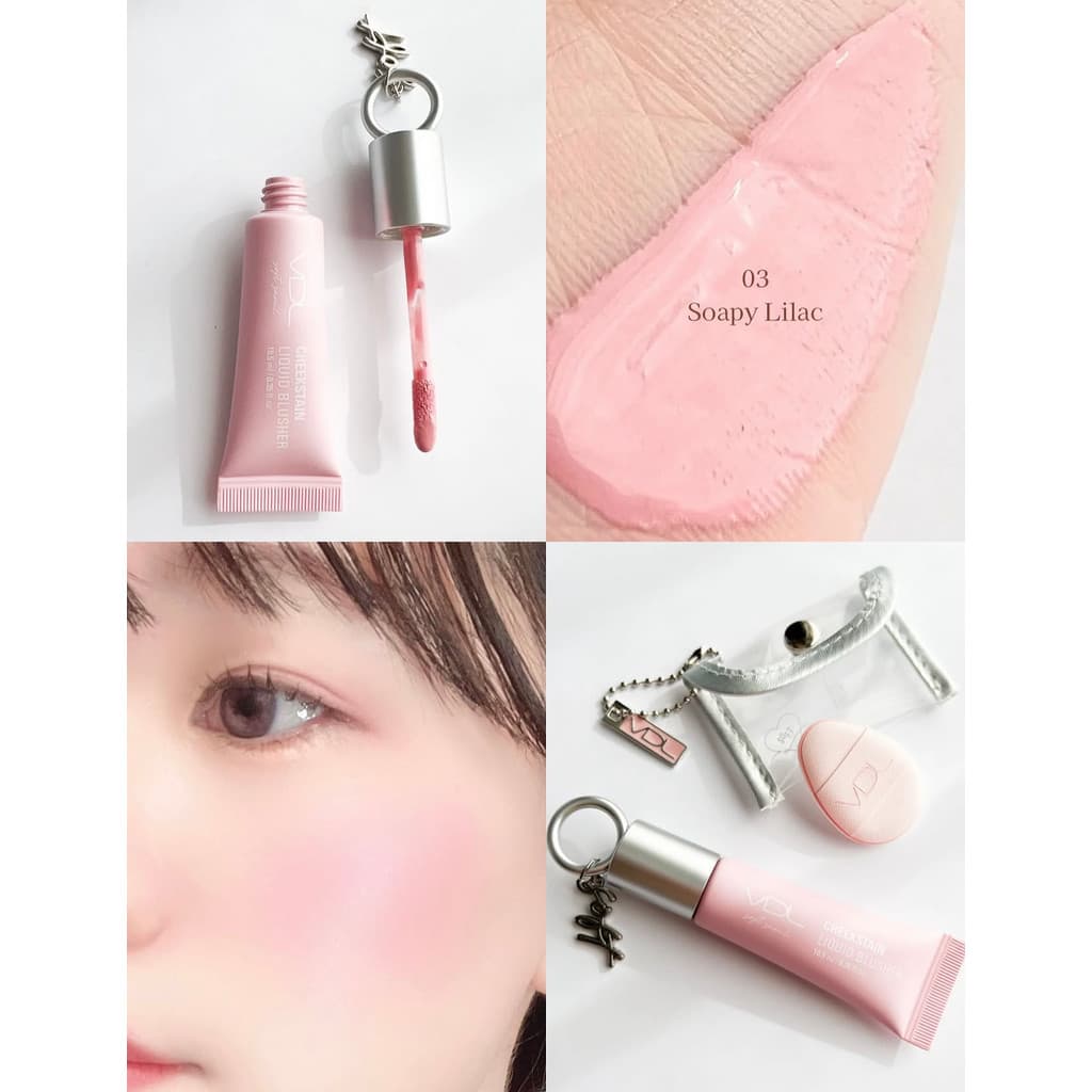 VDL VDL VDL Lip Cheek Blush líquido hidratante de dupla utilização 10.5ml Renderização de cores naturais Serviço de long