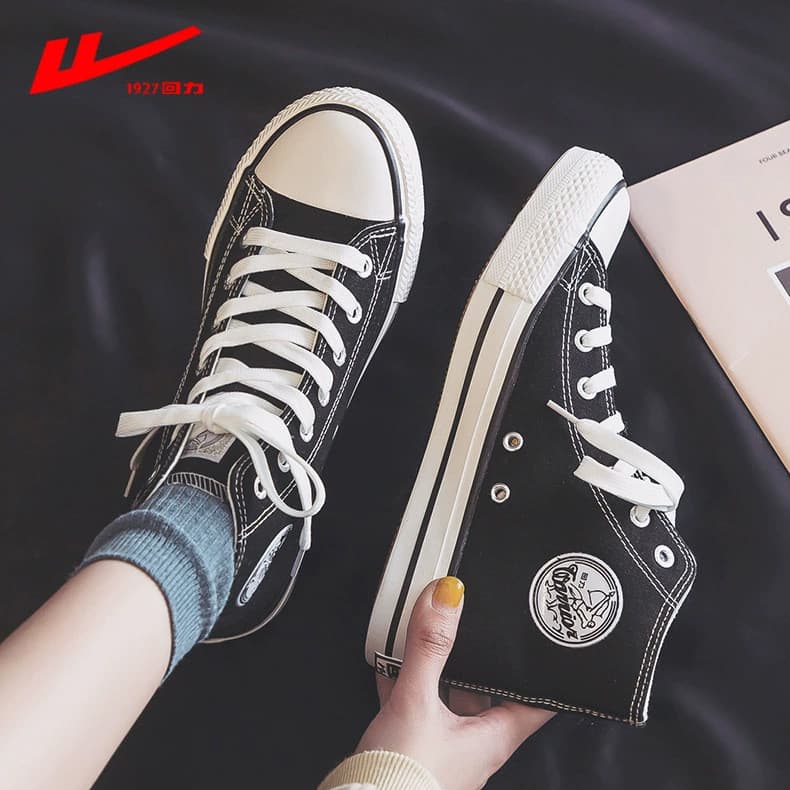 Puxar para trás sapatos de lona de alta qualidade feminino primavera verão novo estilo sapatos femininos de alta qualida