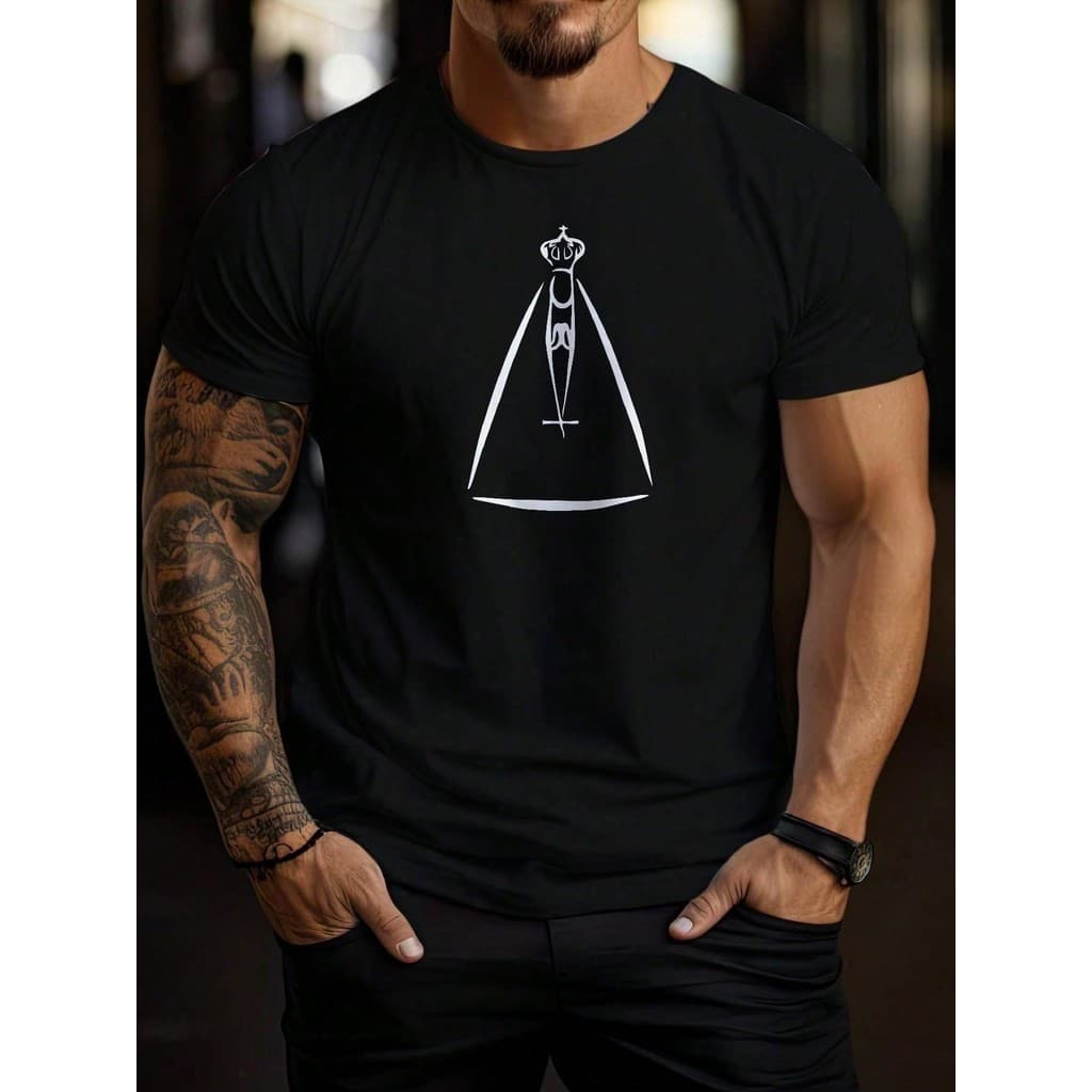 Camiseta 100% Algodão premium Casual Religiosa Nossa Senhora Aparecida Envio Imediato